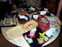 Food at Japan Party - the only party to ask for donations, that I saw