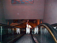 JD Sliding Off into the Lobby
