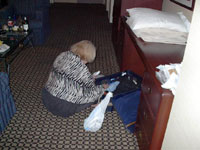 Jan Packing 4th Time - She packed and unpacked at least 4 times!