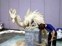 Sculpture Demo in Art Show